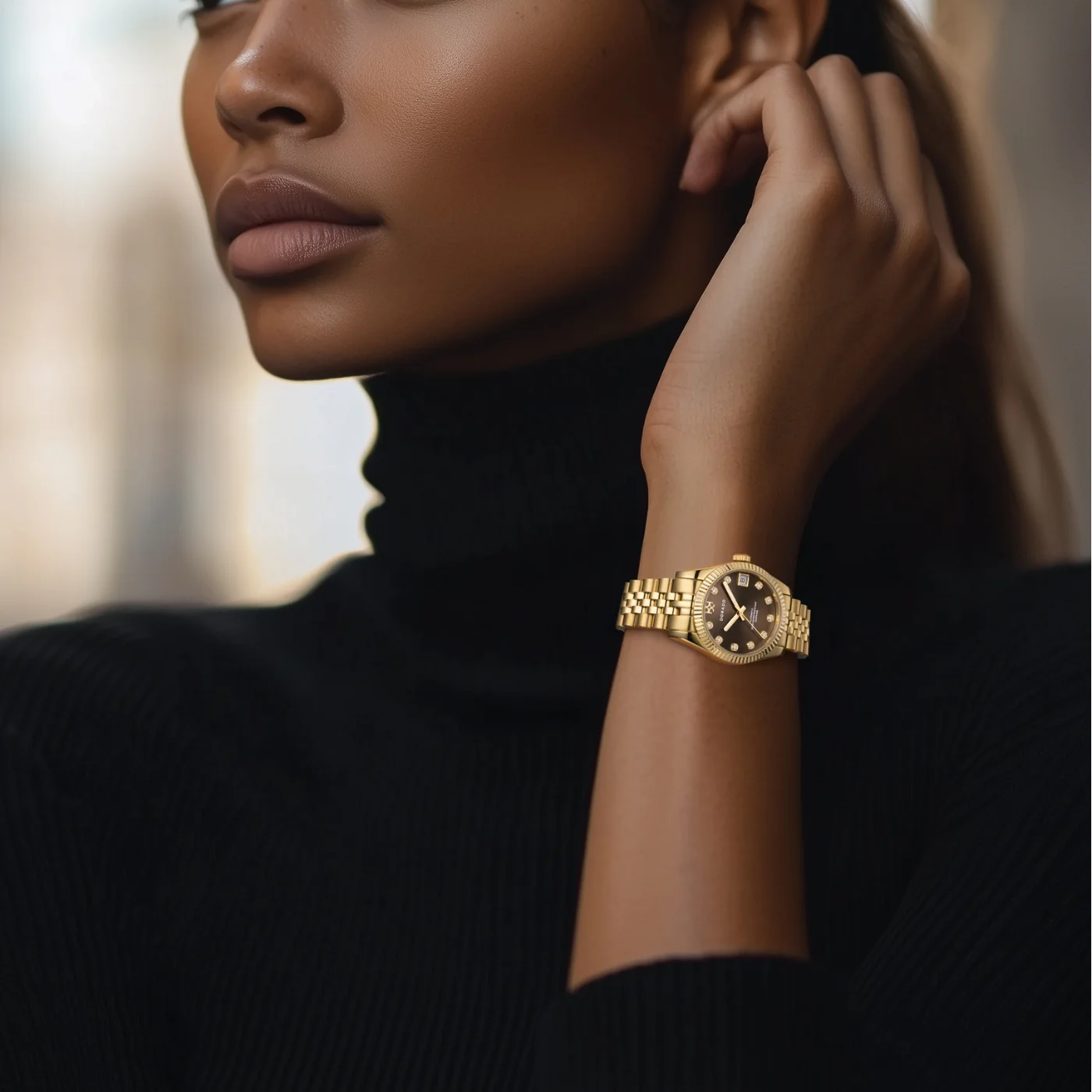DORADO Gold Timeless Watch - Chocolate - Image 7