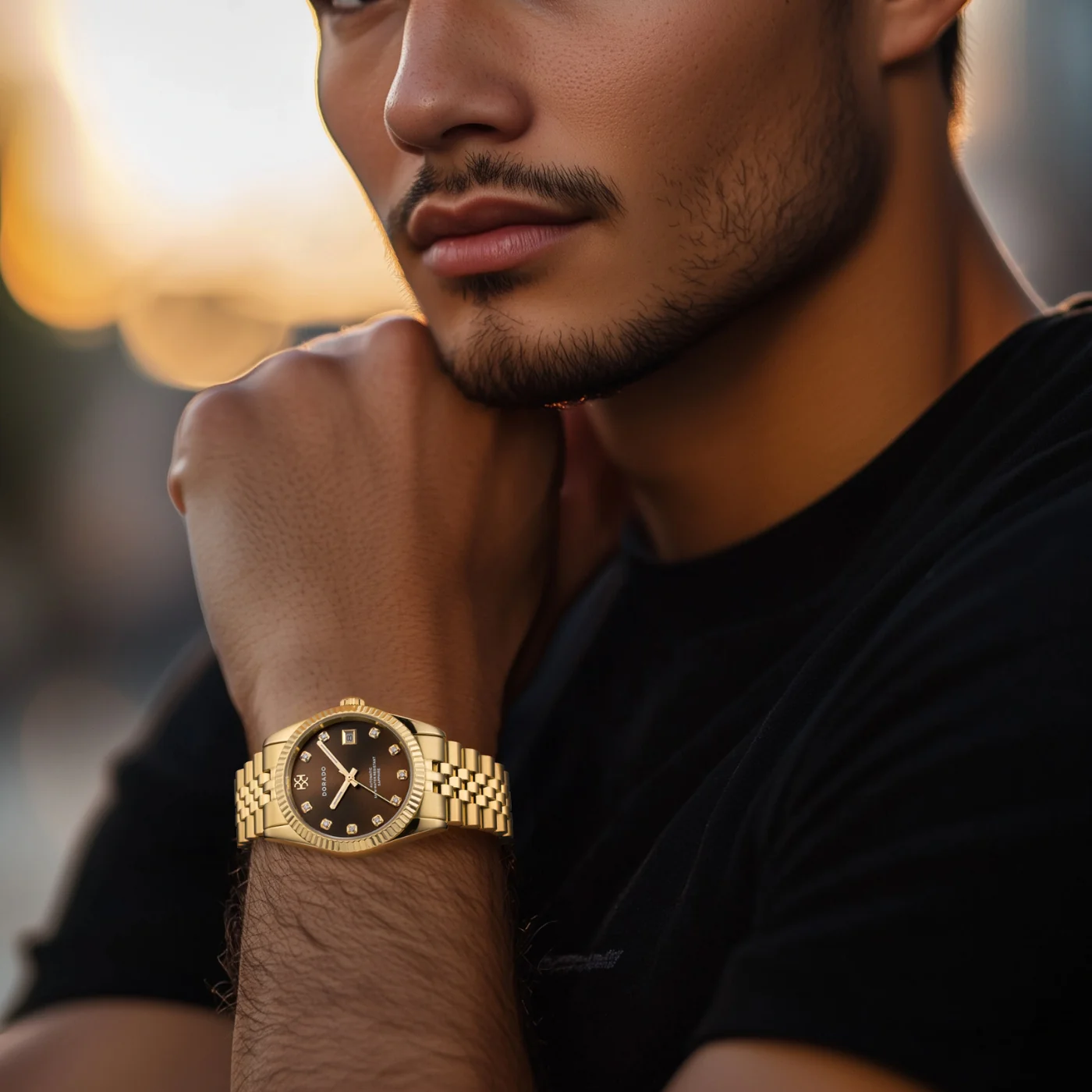 DORADO Gold Timeless Watch - Chocolate - Image 8