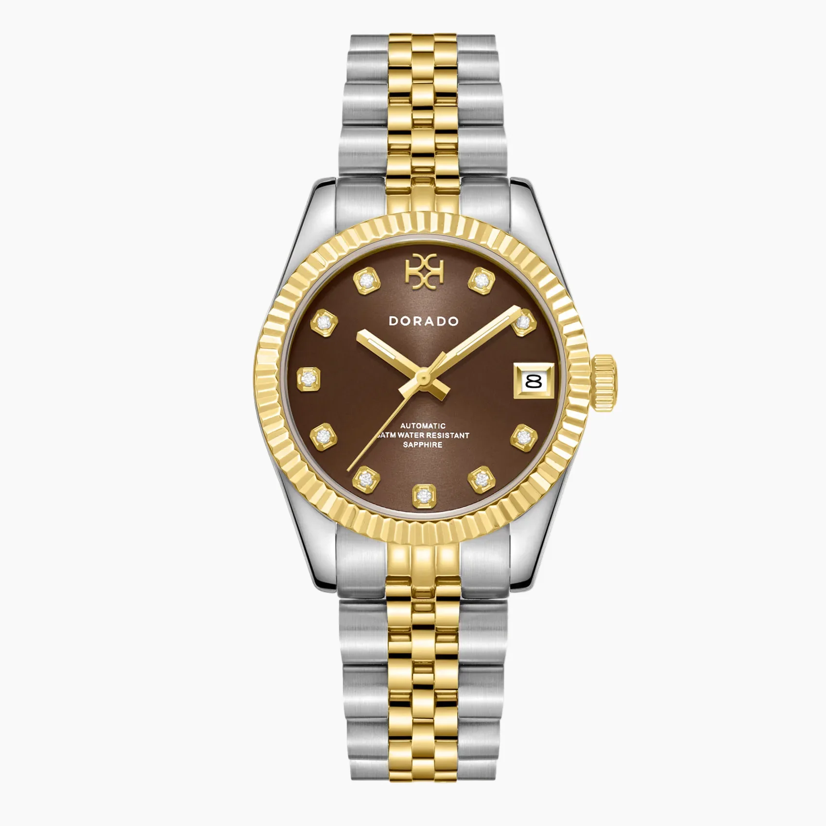 DORADO Two Tone Timeless Watch - Chocolate - Image 5