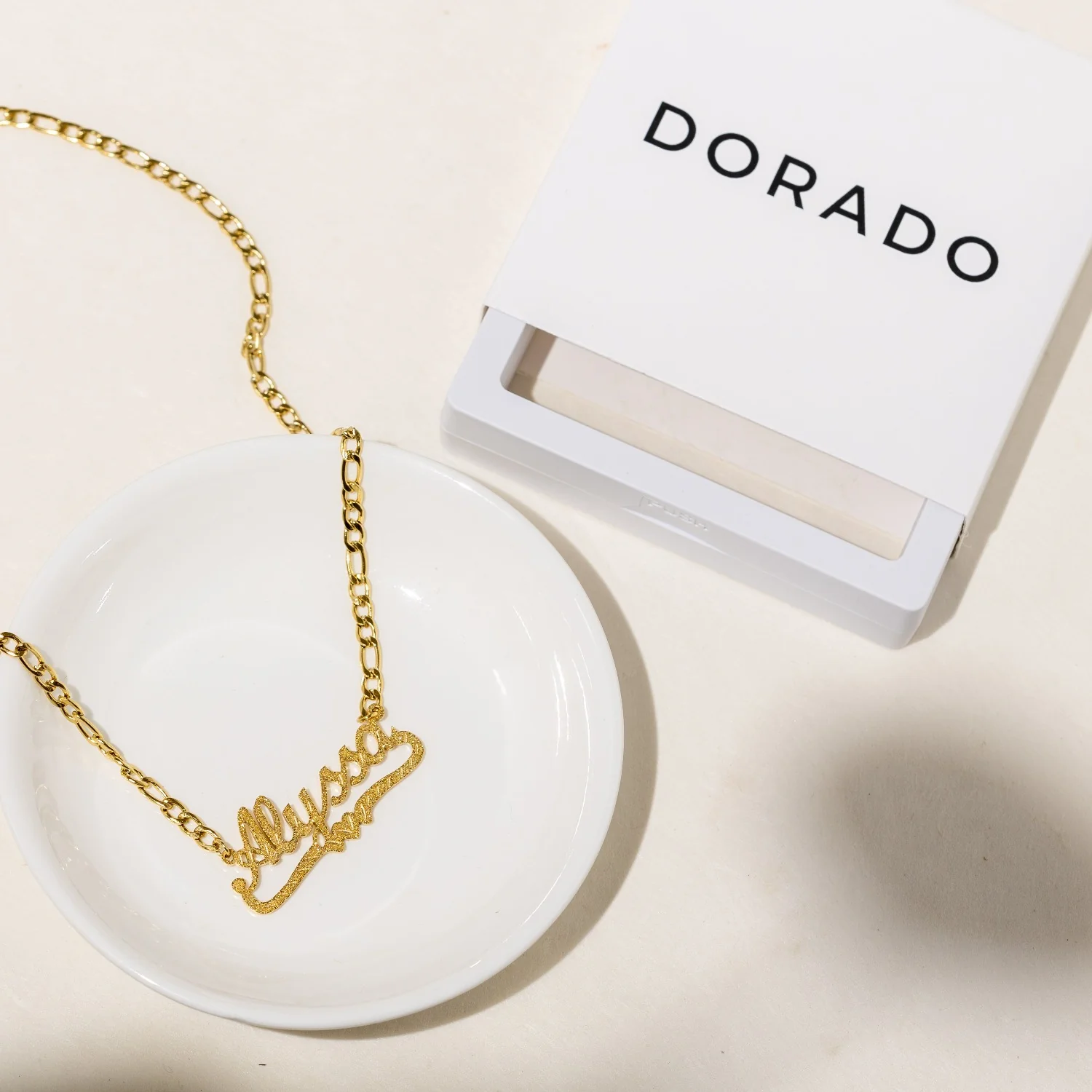 Diamond Cut Heart Name Necklace - Image 4