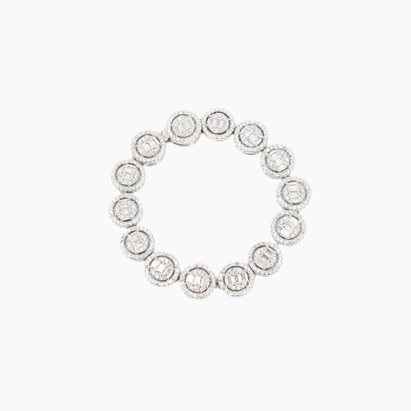 Iced Halo Tennis Bracelet
