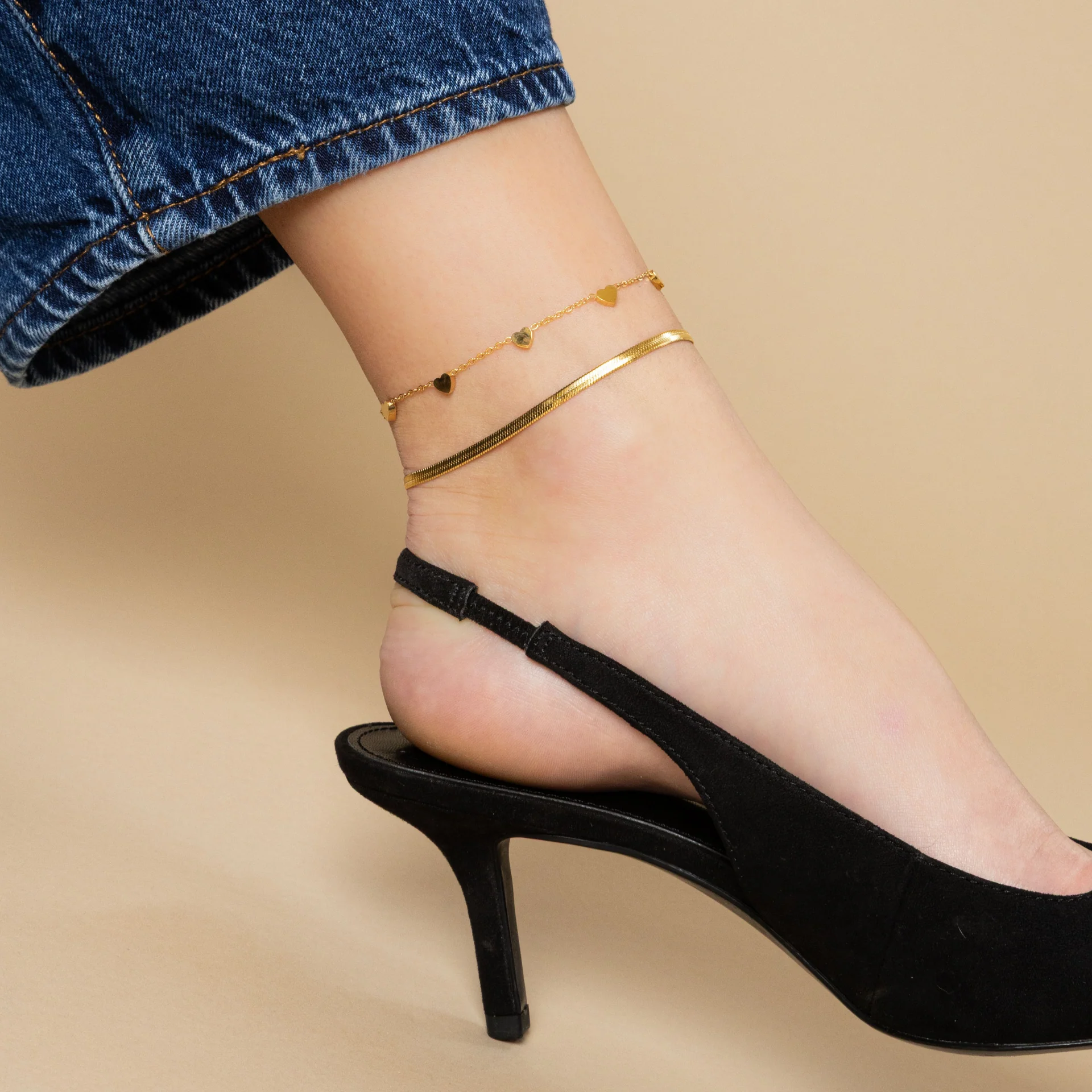 Herringbone Anklet - 3mm - Image 2