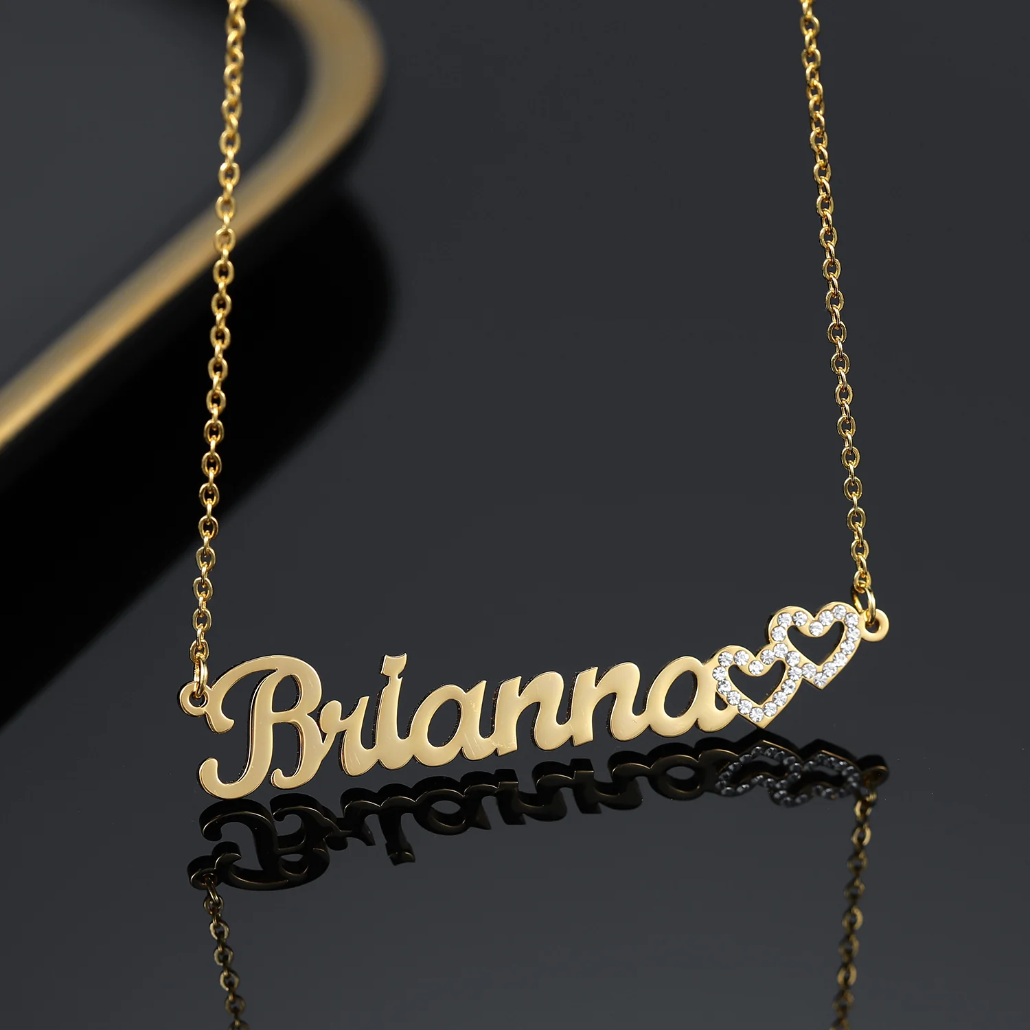 Iced Hearts Name Necklace - Image 4