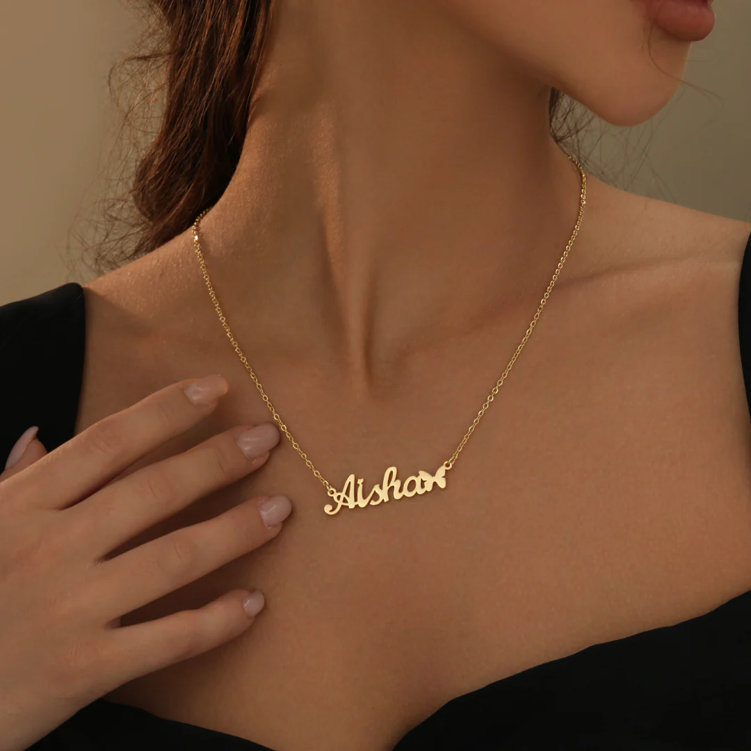 Kids Butterfly Name Necklace - Image 3