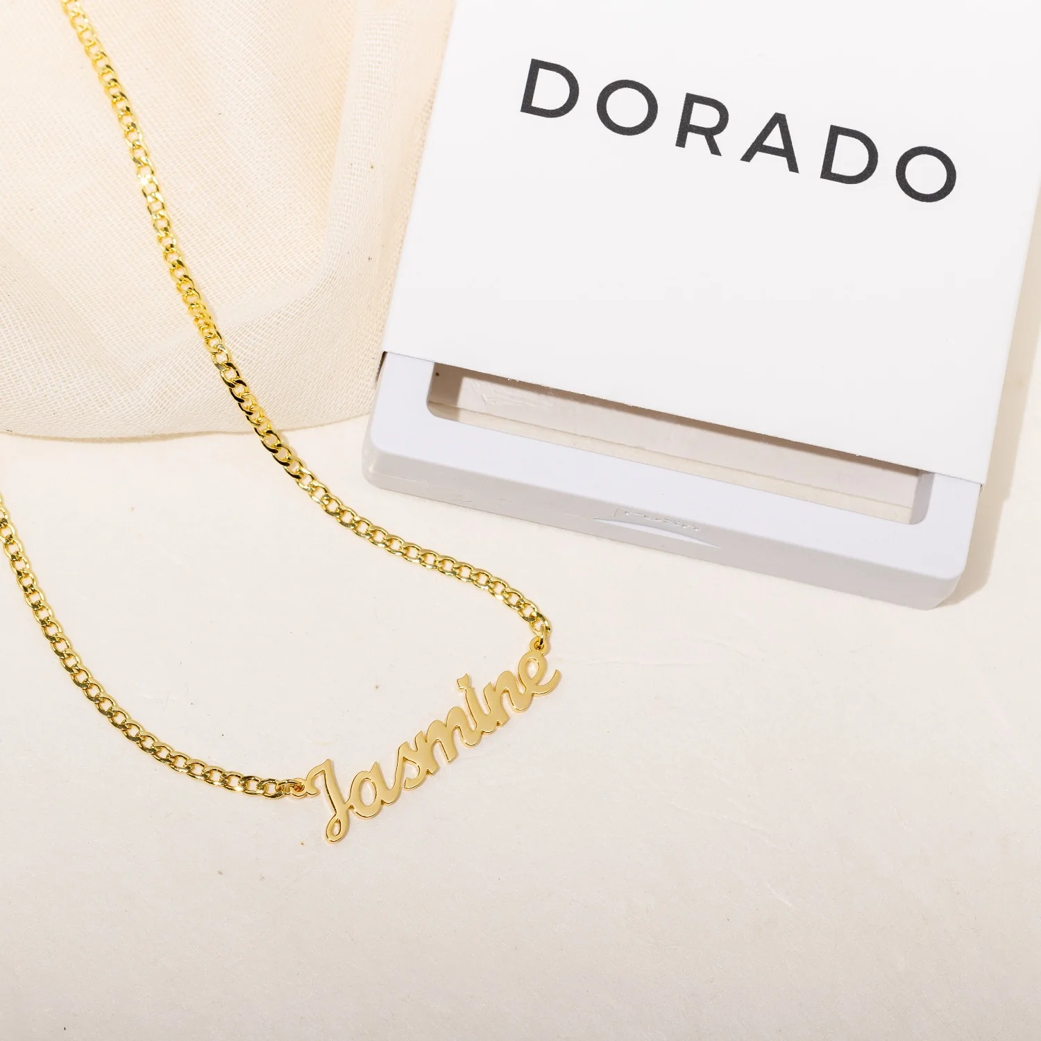 Kids Custom Name Necklace w/ Cuban Chain - Image 3