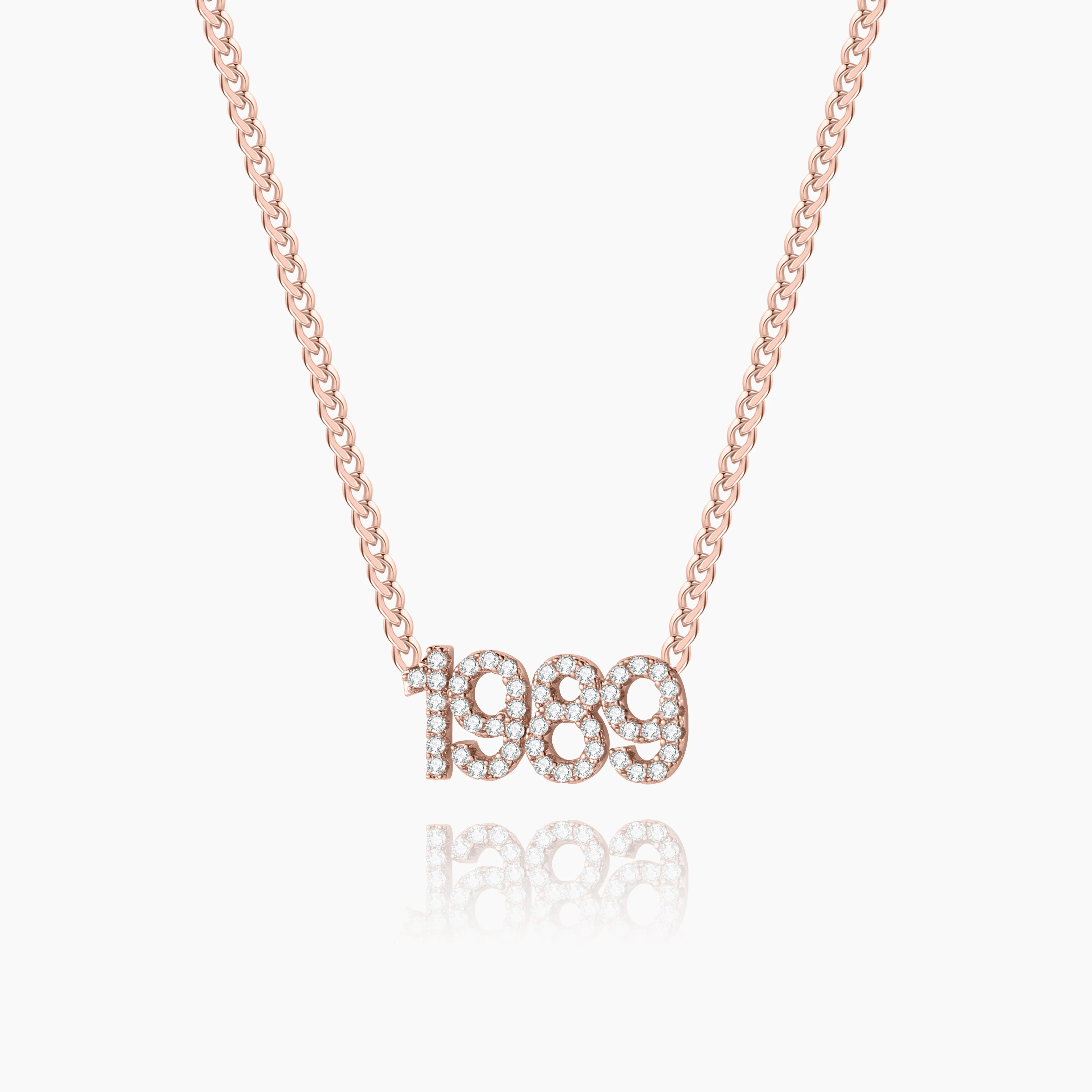 Kids Iced Year Necklace w/ Cuban Chain - Image 5